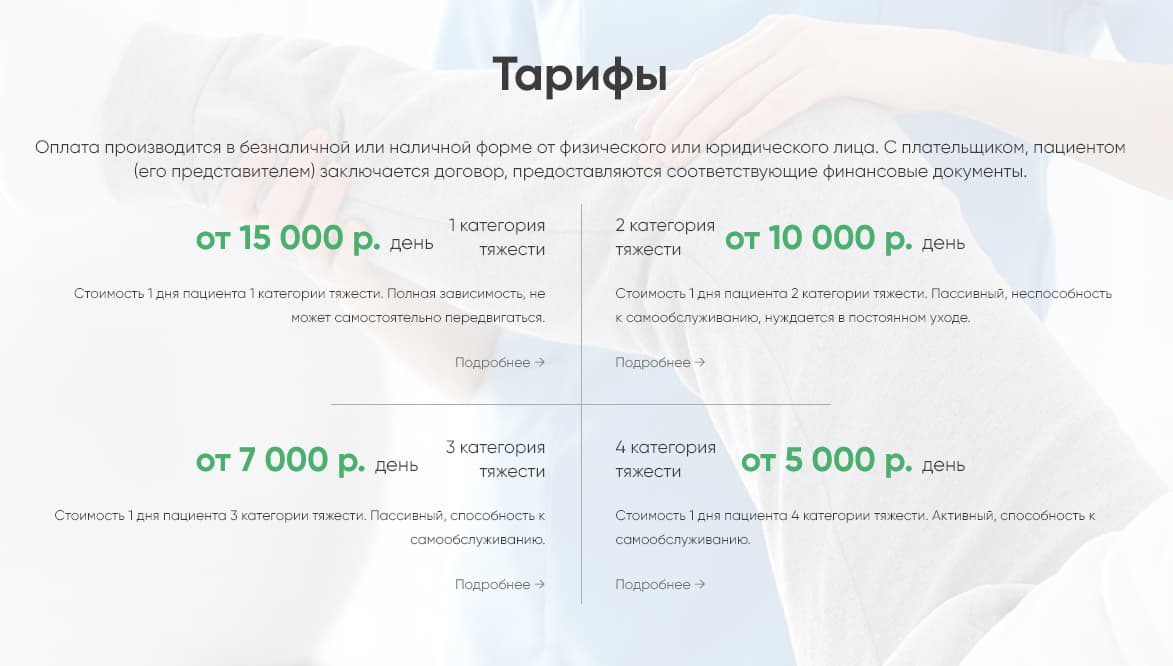 Interactive rate tables layout